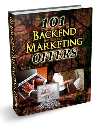 eCover representing 101 Backend Marketing Offers eBooks & Reports with Private Label Rights