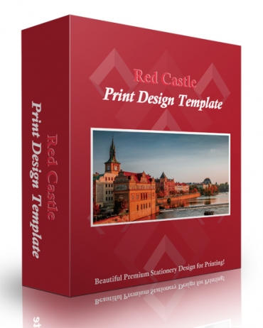 Red Castle Print Design Template
