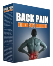 Back Pain Video Site Builder Software Software with Master Resell Rights/Giveaway Rights