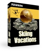 Skiing Vacations Gold Article with private label rights