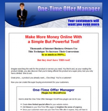 One-Time Offer Manager Plugin For WordPress