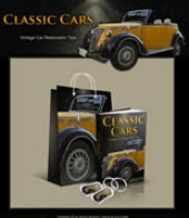 Classic Cars Minisite Template with private label rights