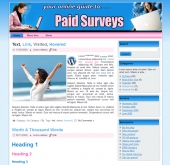 Paid Surveys Templates Template with private label rights