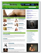 Body Building Standard Blog Template with private label rights