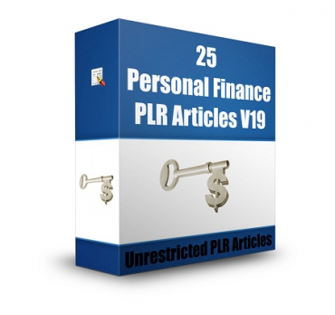 25 Personal Finance PLR Articles V19