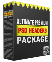 Ultimate Premium PSD Headers Pack Graphic with private label rights