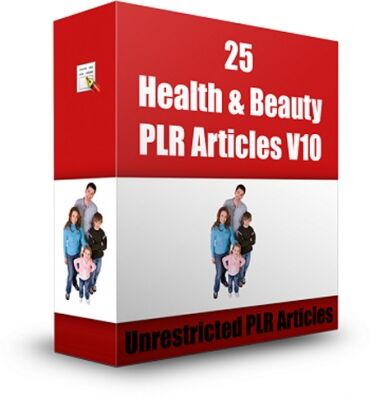 eCover representing 25 PLR Health & Beauty Articles V10  with Private Label Rights