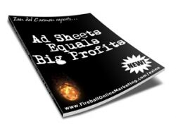 eCover representing Ad Sheets Equals Big Profits eBooks & Reports with Master Resell Rights