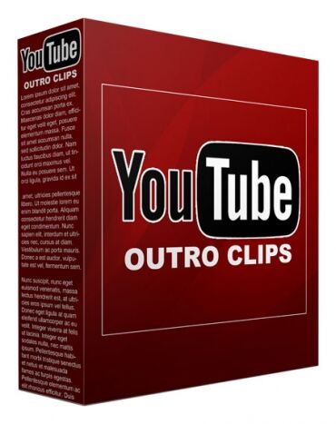 eCover representing 25 Youtube Outro Clips Videos, Tutorials & Courses with Private Label Rights