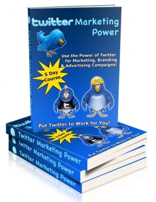 eCover representing Twitter Marketing Power eBooks & Reports with Private Label Rights