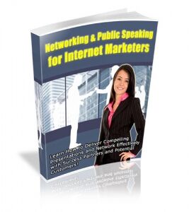 eCover representing Networking & Public Speaking For Internet Marketers eBooks & Reports with Private Label Rights