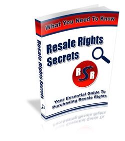 eCover representing Resale Rights Secrets eBooks & Reports with Master Resell Rights