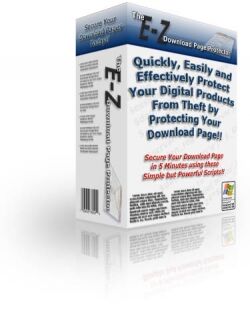 eCover representing E-Z Download Page Protector Software & Scripts with Master Resell Rights