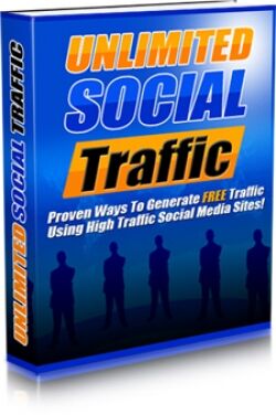 eCover representing Unlimited Social Traffic eBooks & Reports with Master Resell Rights