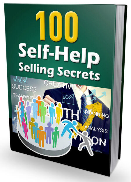 eCover representing 100 Self-Help Selling Secrets eBooks & Reports with Master Resell Rights