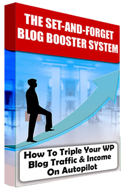 eCover representing Set And Forget Blog Booster System eBooks & Reports with Master Resell Rights