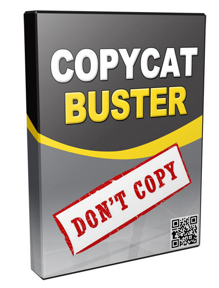 eCover representing CopyCat Buster Videos, Tutorials & Courses with Resell Rights