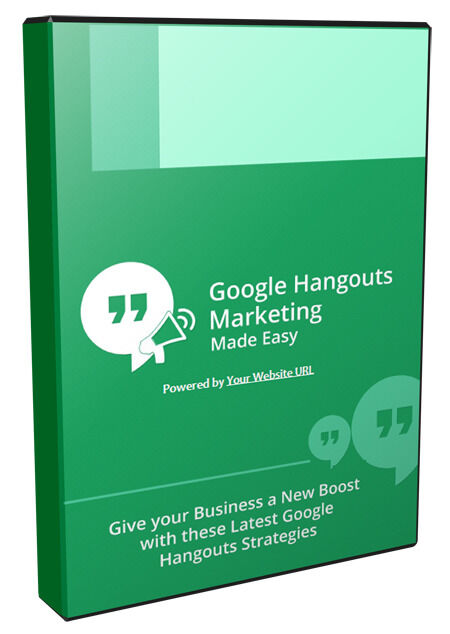 eCover representing Google Hangouts Marketing Made Easy eBooks & Reports/Videos, Tutorials & Courses with Personal Use Rights