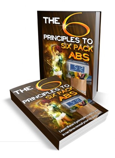 eCover representing The 6 Principles To Six Pack Abs eBooks & Reports/Videos, Tutorials & Courses with Private Label Rights