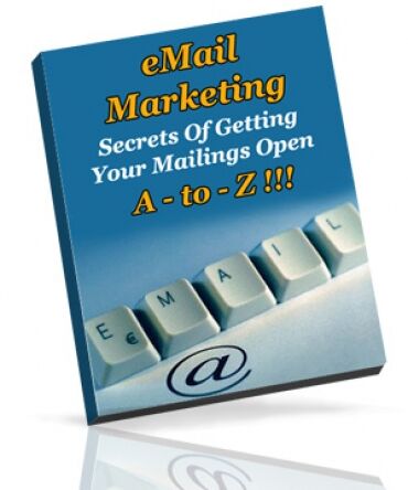 eCover representing Email Marketing A - To - Z!!! eBooks & Reports with Private Label Rights