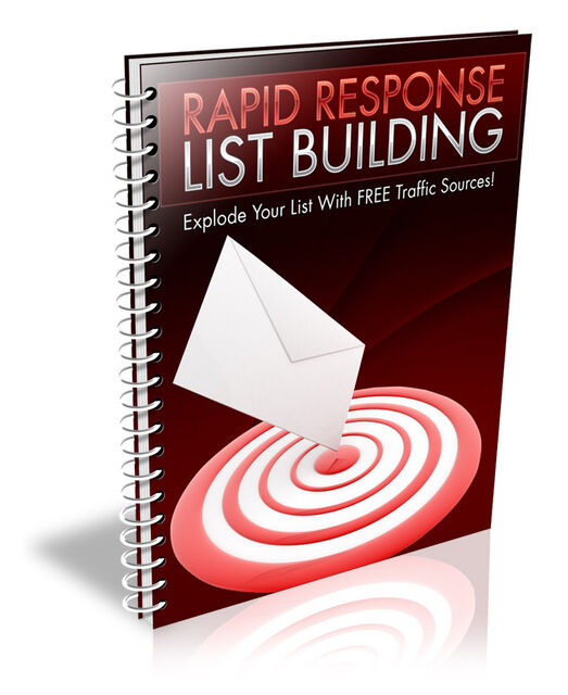 eCover representing Rapid Response List Building eBooks & Reports with Master Resell Rights