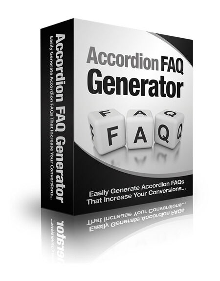 eCover representing Accordion FAQ Generator Videos, Tutorials & Courses with Master Resell Rights