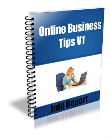 eCover representing Online Business Tips V1-V4 Package eBooks & Reports with Resell Rights