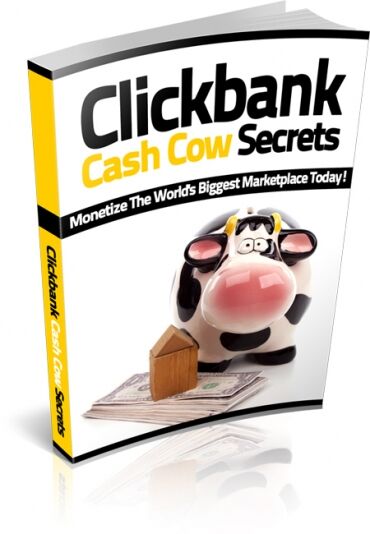 eCover representing Clickbank Cash Cow Secrets eBooks & Reports with Master Resell Rights