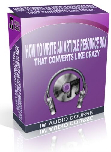 eCover representing How To Write An Article Resource Box That Converts Like Crazy Audio & Music with Private Label Rights